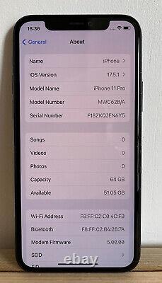 Apple iPhone 11 Pro 64GB Space Grey (Unlocked) A2215 (GSM)