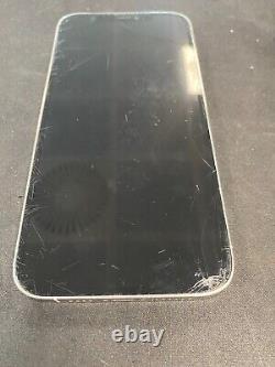 Apple iPhone 12 Pro Max- 128GB Silver LCD & Back Glass Cracked. Lines on LCD