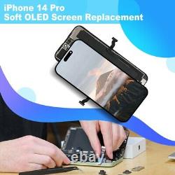 Digi4u For iPhone 14 Pro Soft OLED Display Digitizer Screen Replacement+Glue