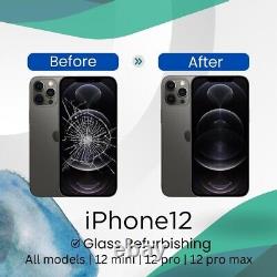 IPhone 12 13 14 15 Cracked LCD Display Screen Repair Top Glass Replacement